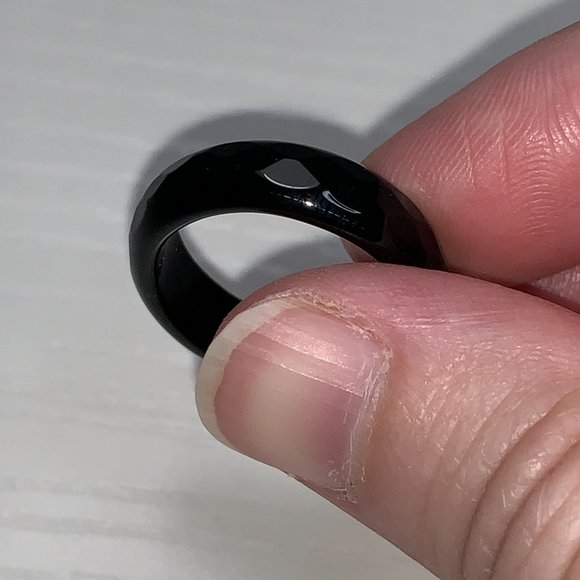 Faceted Onyx Solitaire Rings - Picture 6 of 16